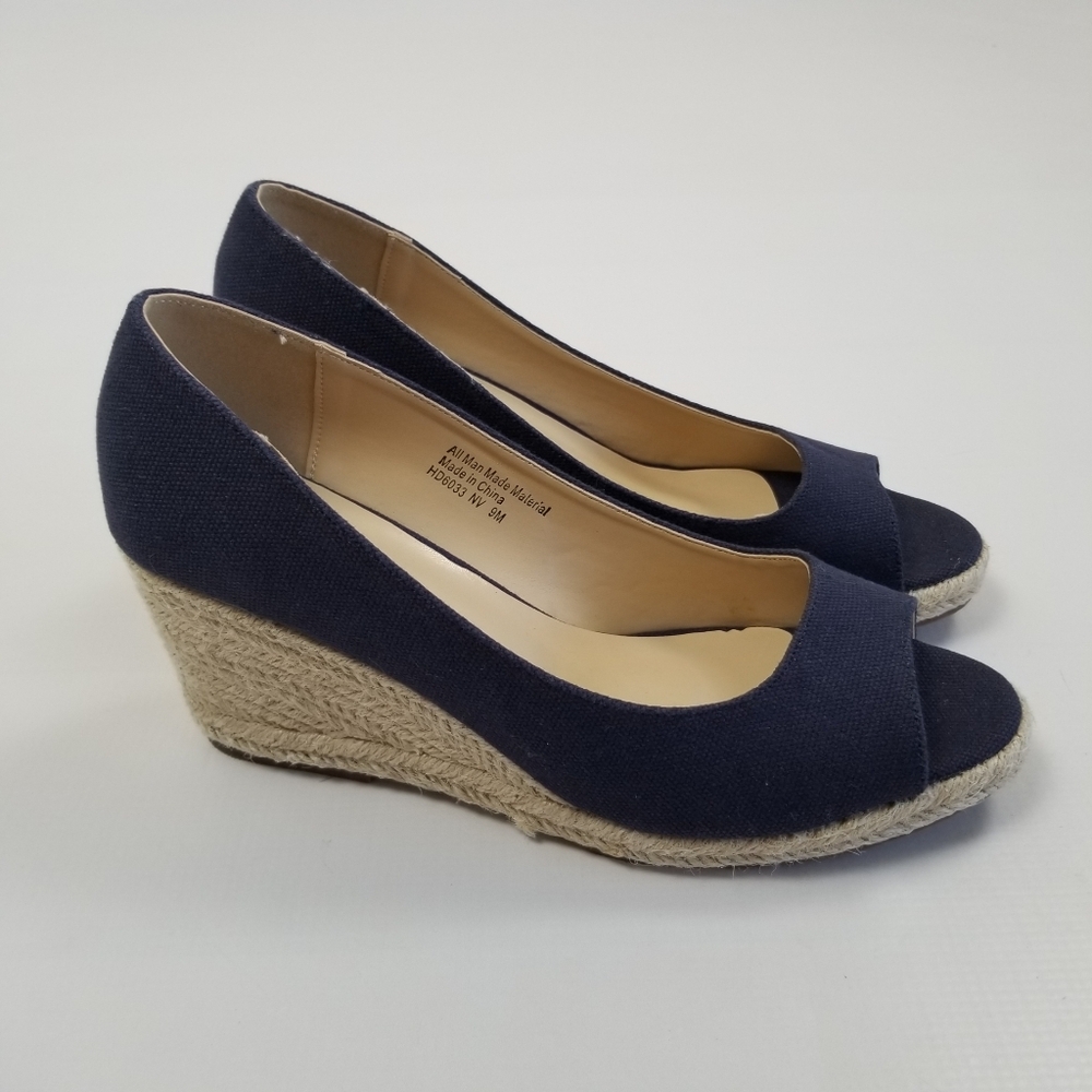 Boston Design Studio Espadrille Wedge Shoes Size 9